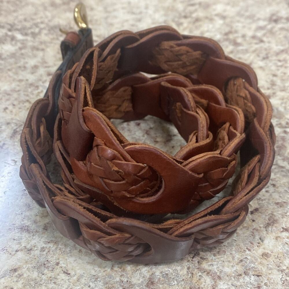 Amiee Lynn women’s small vintage 90’s chain link braided woven brown belt